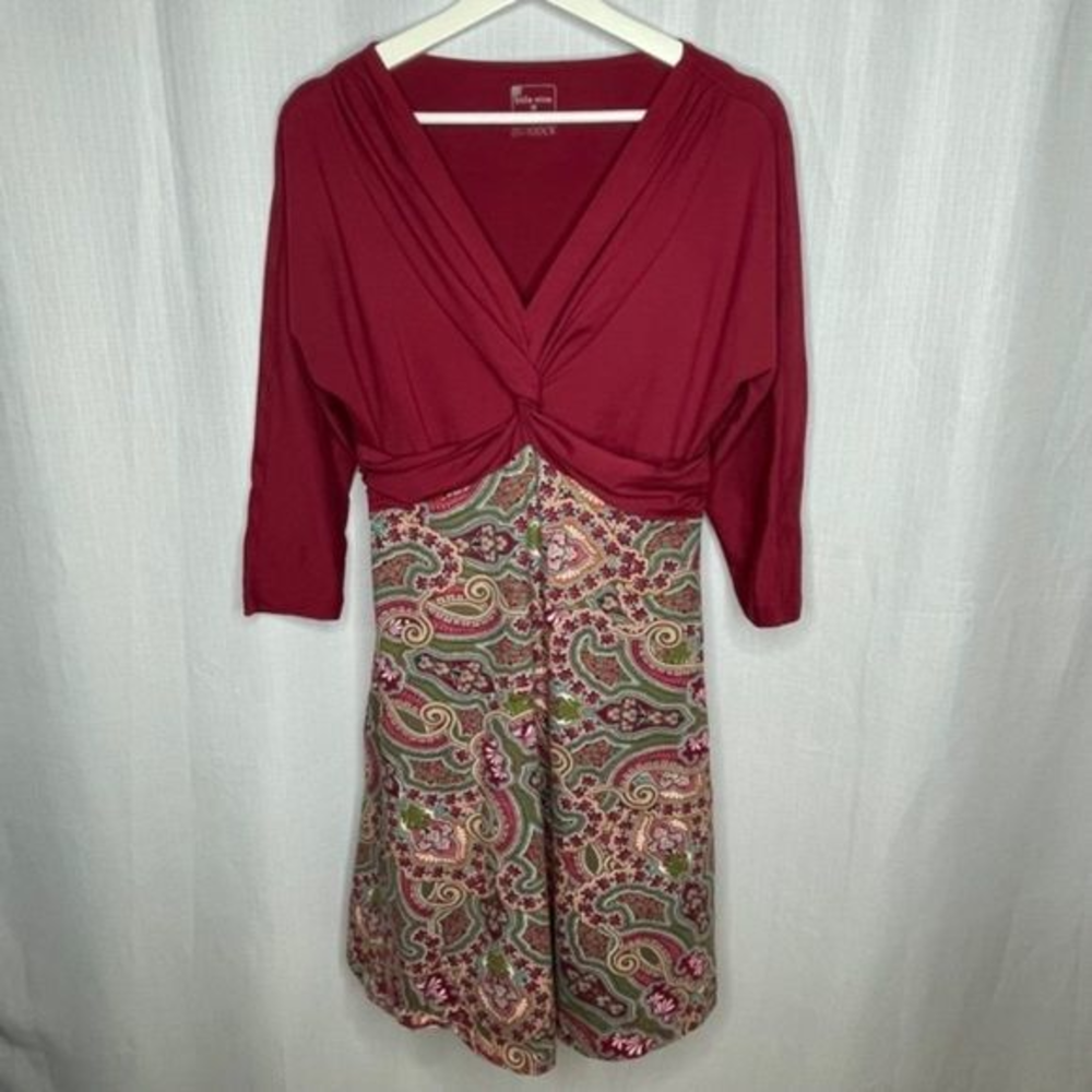 Title Nine Red‎ Paisley Athleisure Dress